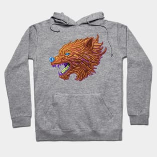 Head of wolf solid color Hoodie